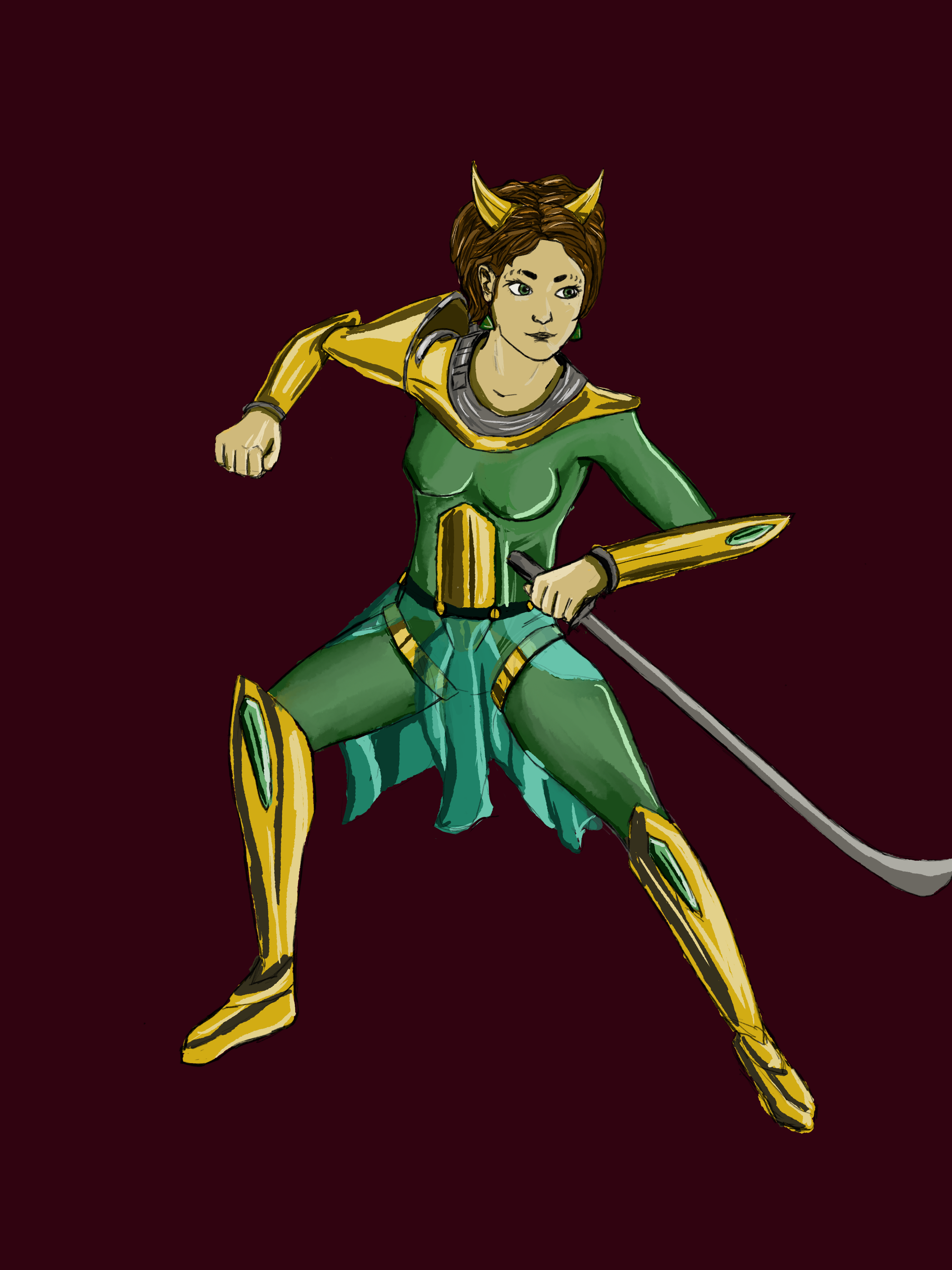 woman in action pose